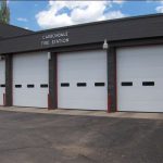 4 White Commercial Garage Doors with Windows
